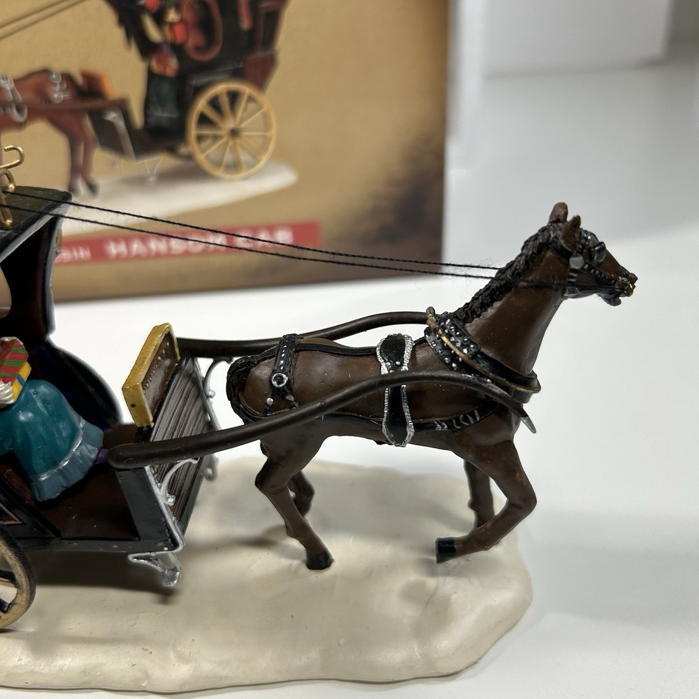 Lemax Hansom Cab Horse and Carriage Village Collection 2000 #03329 with Box‎ - Picture 5 of 14